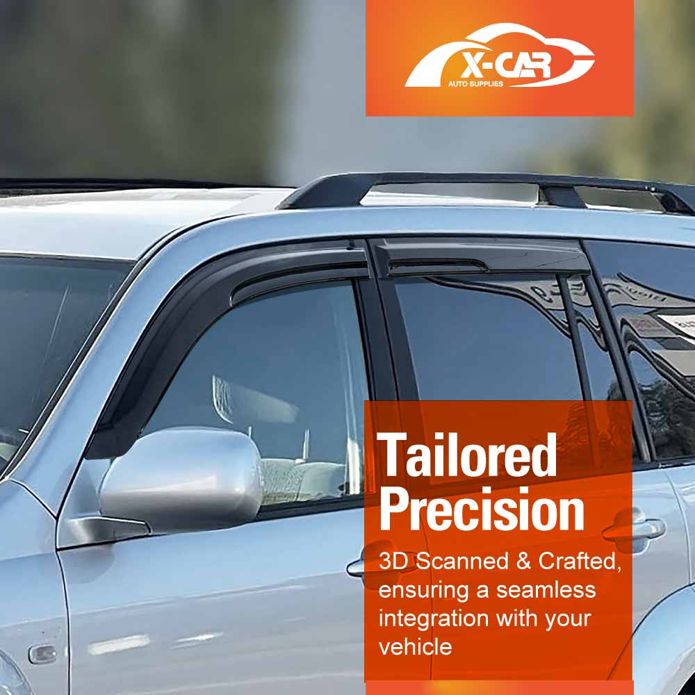 Weathershields for Toyota LandCruiser Prado 120 Series 2003-2009 Car Weather Shields Wind Deflectors Window Sun Visor 4 Pcs-Set