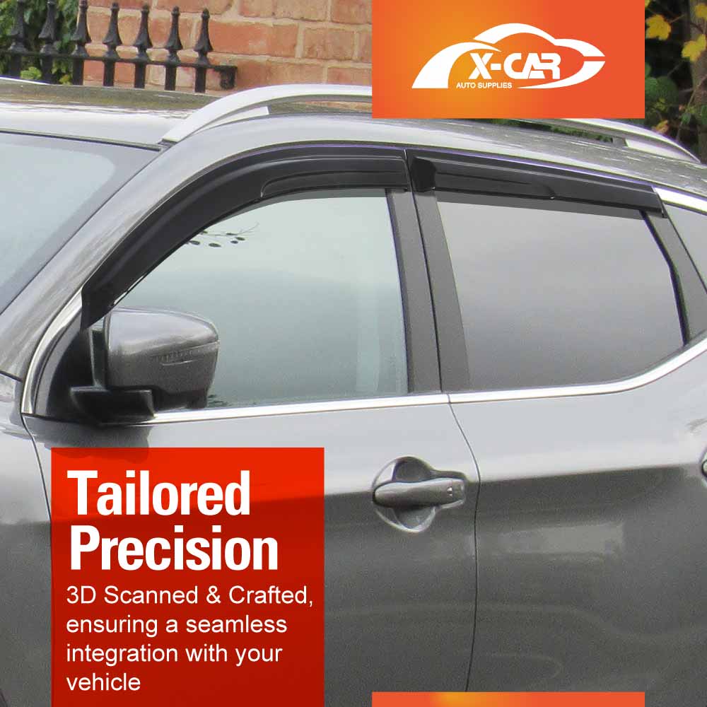 Weathershields for Nissan QASHQAI 2014-2021 Car Weather Shields Wind Deflectors Window Sun Visor