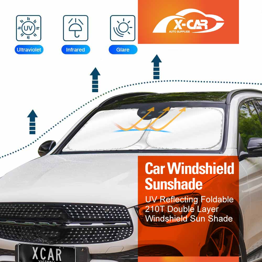 WindScreen Sun Shade for Mercedes-Benz GLC 2015-2022 Blocks UV Rays Sun Visor Protector Foldable Sunshade