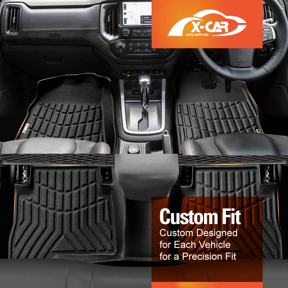 3D Floor Mats for Holden Colorado Dual Cab 2012-2020 Heavy Duty All Weather Car Mats Carpet Liner Set