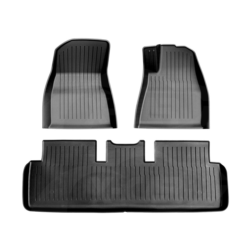 3D Heavy Duty All Weather Car Mat Floor Liner Complete Set Front Rear 2 Row Seat for Tesla Model 3