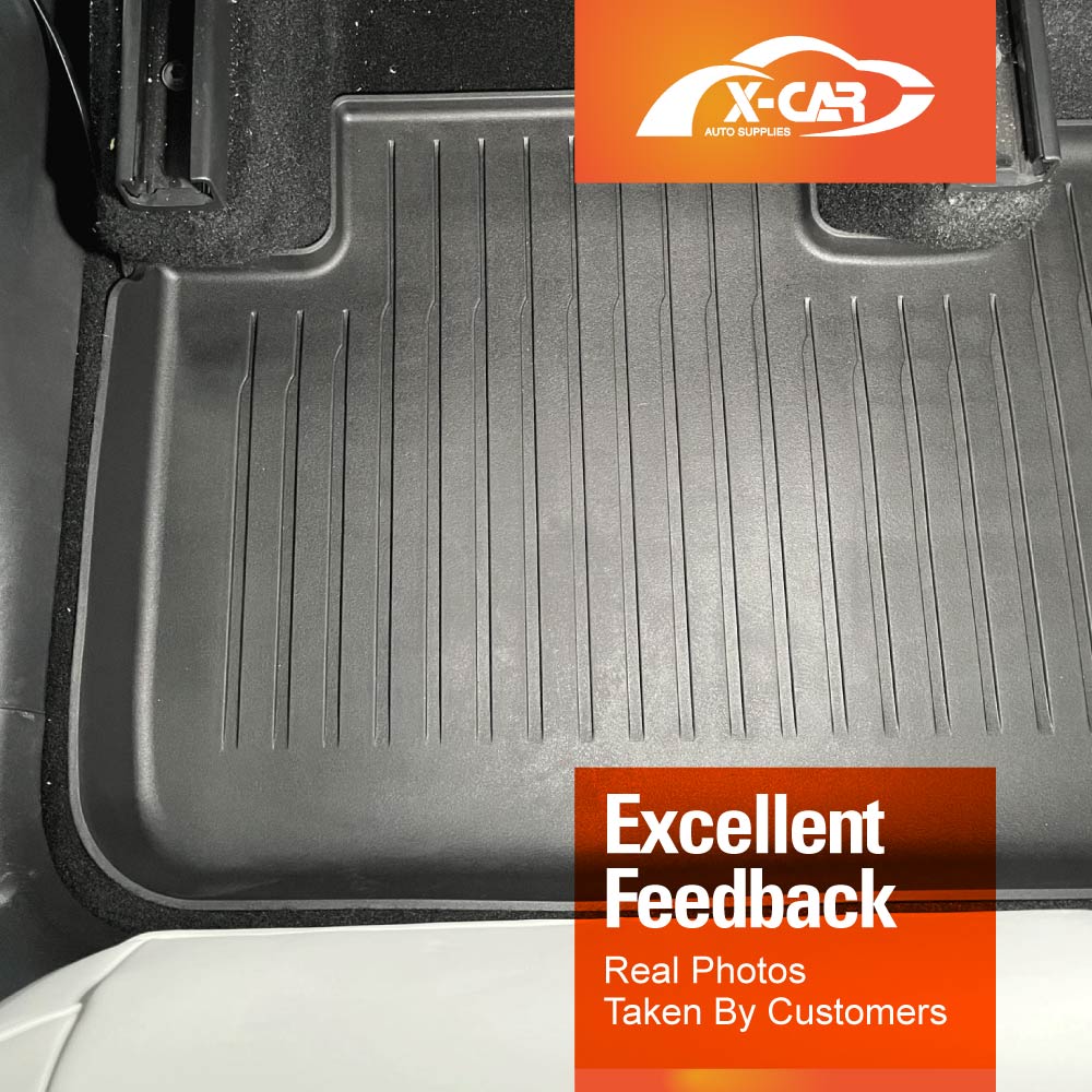 3D Heavy Duty All Weather Car Mat Floor Liner Complete Set Front Rear 2 Row Seat for Tesla Model 3