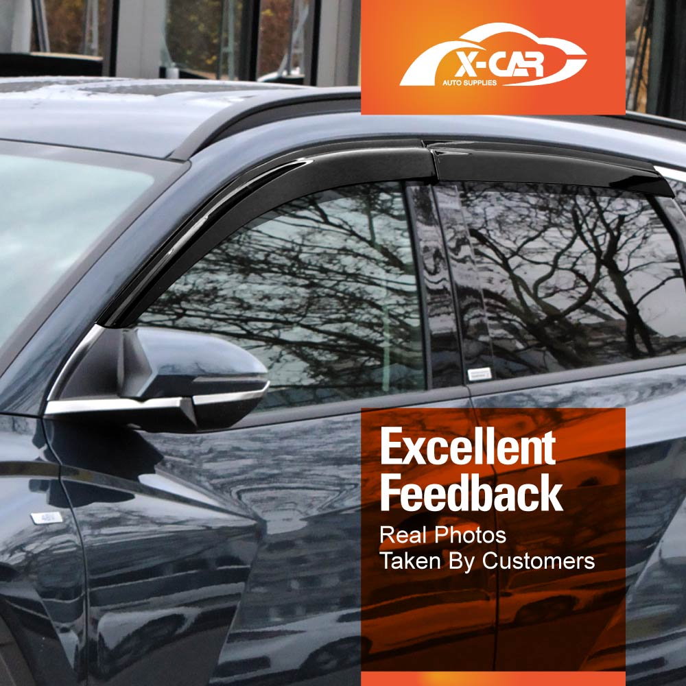 Weathershields for Hyundai Tucson 2021-Onwards Car Weather Shields Wind Deflectors Window Sun Visor 4-Piece Set