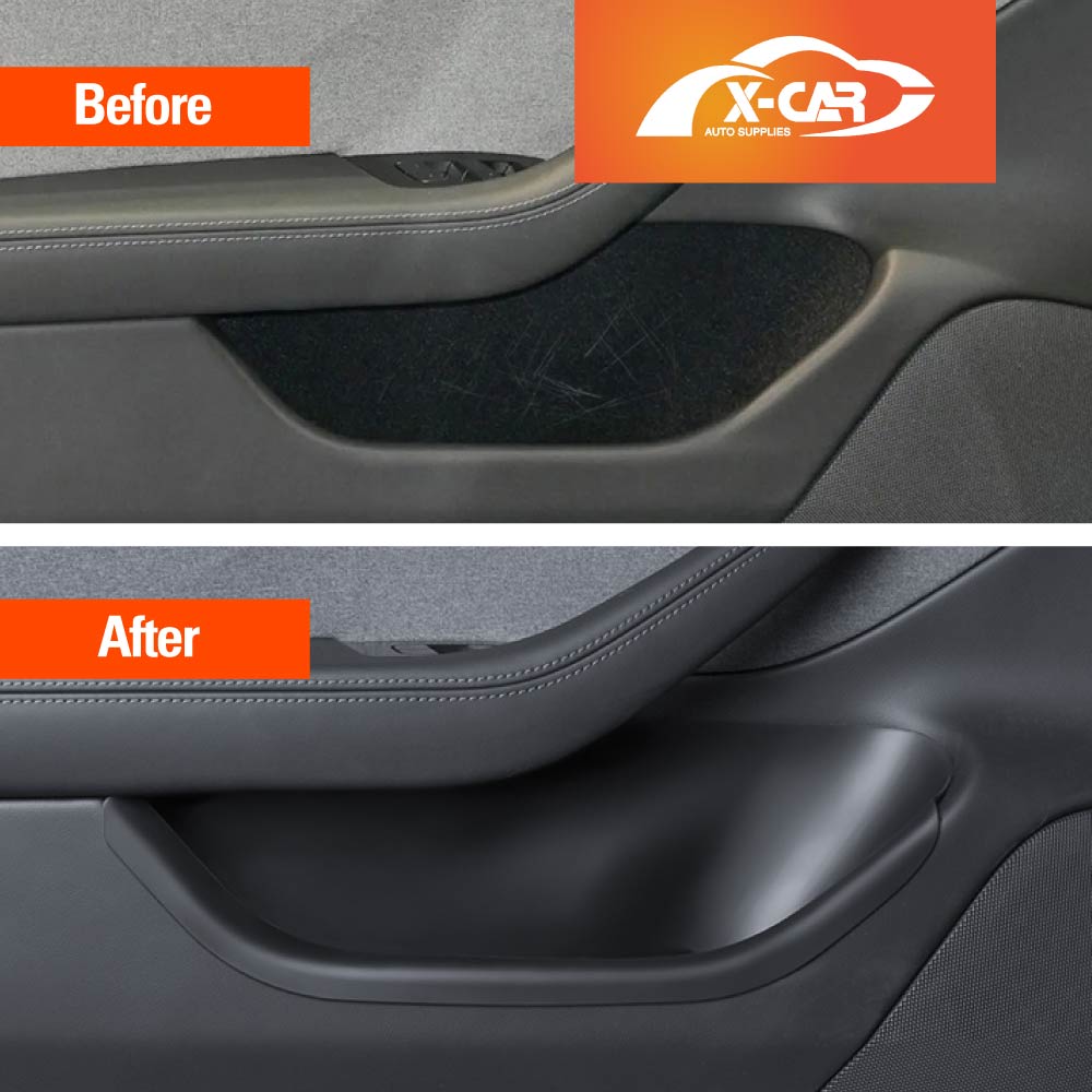 Tesla Model 3 Highland 2023-2025 Car Door Side Fully Cover Protector Storage Box Tray Organizer Accessories Front and Rear Set of 4