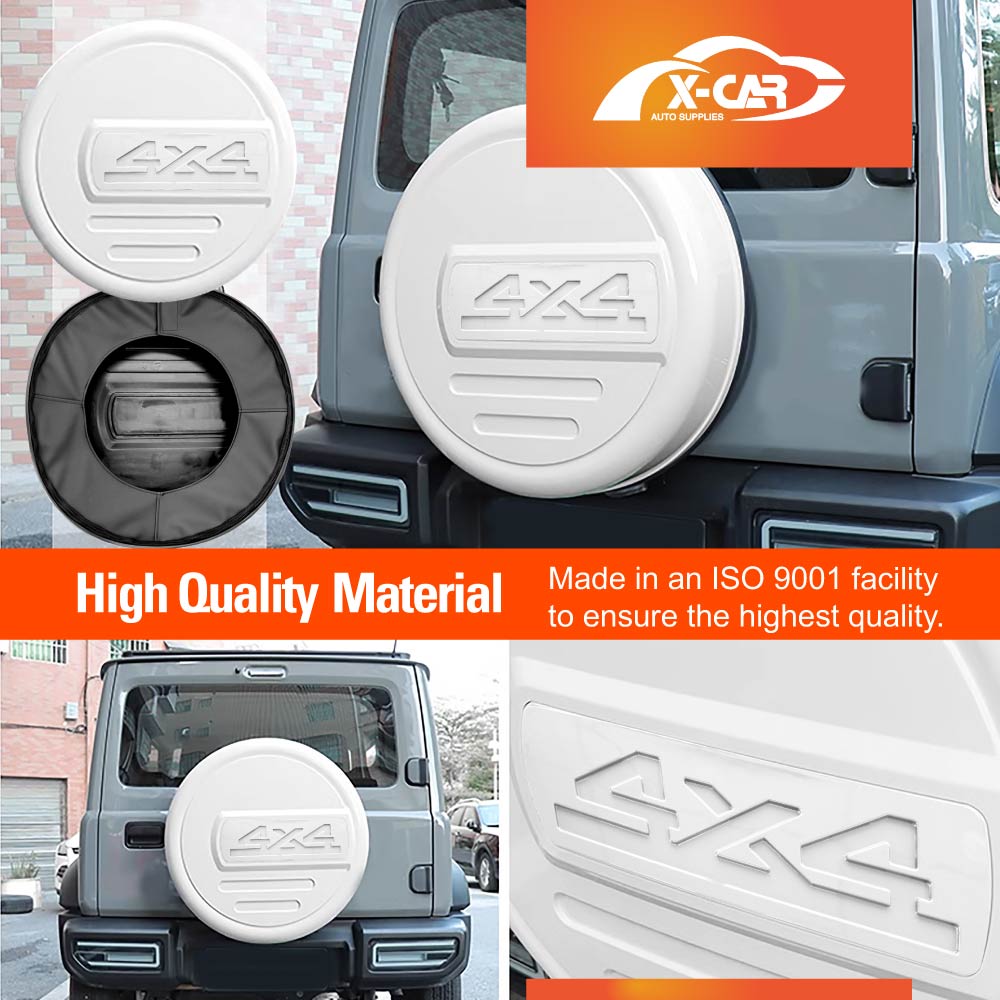 Spare Wheel Cover for Suzuki Jimny XL 5-Door 2023-2025 Spare Tire Protective Cover White