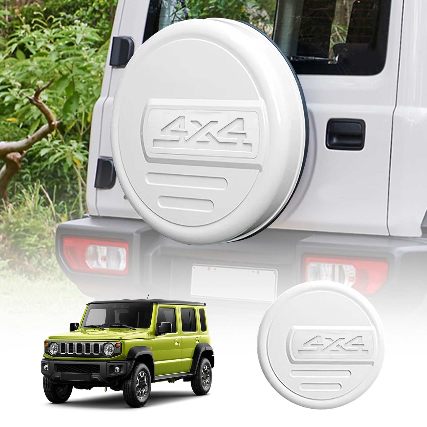 Spare Wheel Cover for Suzuki Jimny XL 5-Door 2023-2025 Spare Tire Protective Cover White
