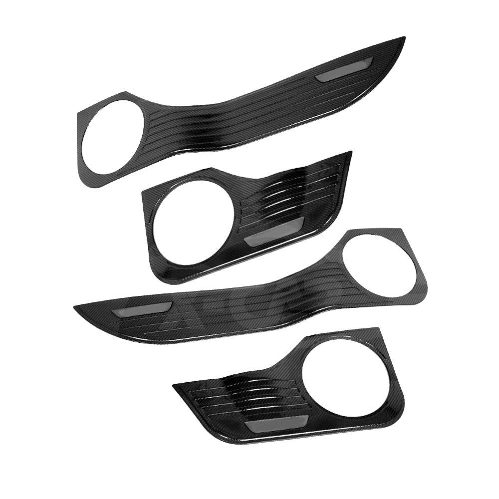 Anti Kick Car Door Panel For GWM Tank 300 2023-2025 Steel Protective Side Edge Protector Cover Guard Carbon Fibre Style