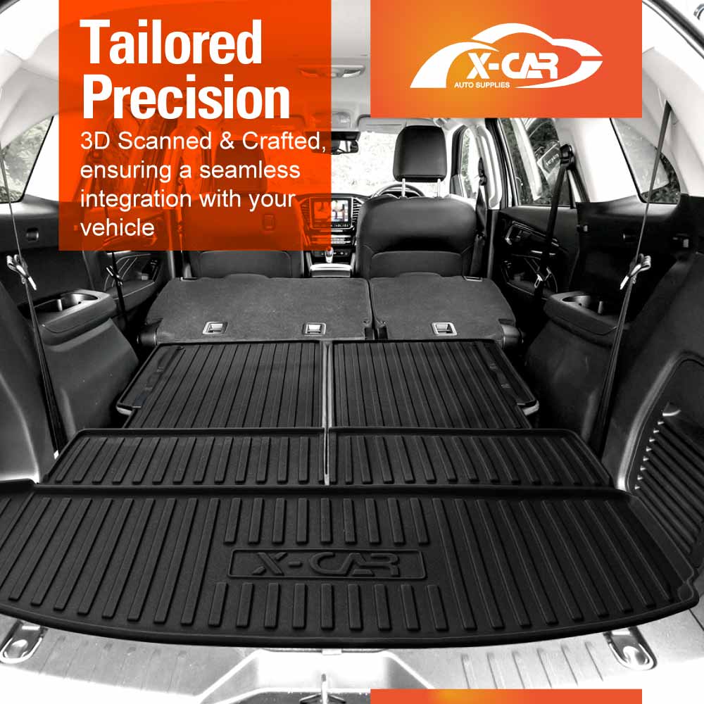 3D Floor Mats Boot Liner Set for Isuzu MU-X MUX 2022-Onwards All Weather Heavy Duty Cargo Kick Mats Back Seat Protector Cover
