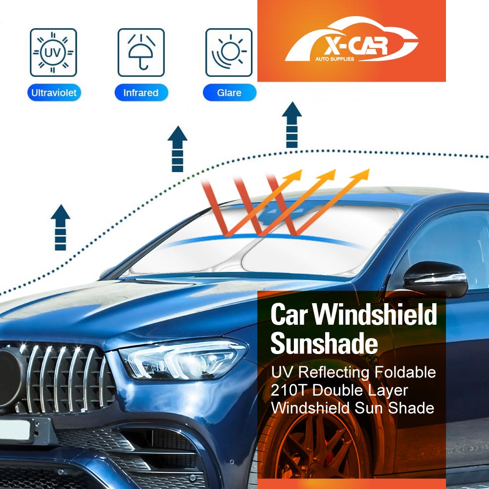 WindScreen Sun Shade for Mercedes-Benz GLE 2012-2018 Blocks UV Rays Foldable Custom Wind Screen Sun Visor Protector