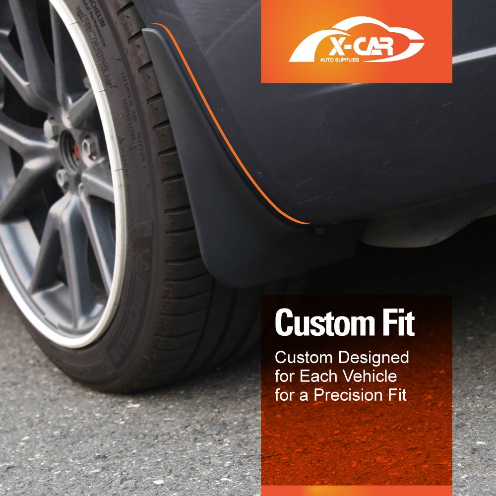 Tesla Model 3 Mud Flaps Splash Guards Mudguard Fender Front and Rear Set of 4 - Medium Edge PP Version