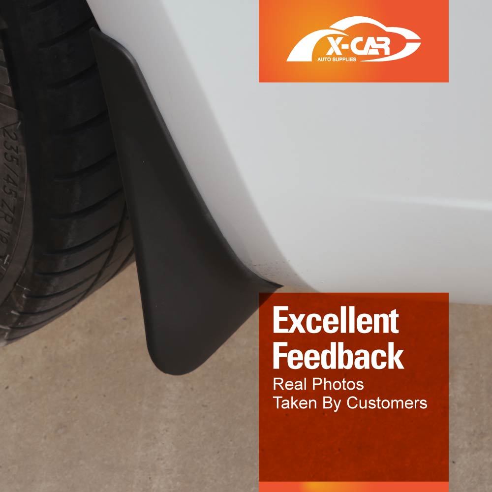 Tesla Model 3 Mud Flaps Splash Guards Mudguard Fender Front and Rear Set of 4 - Medium Edge PP Version
