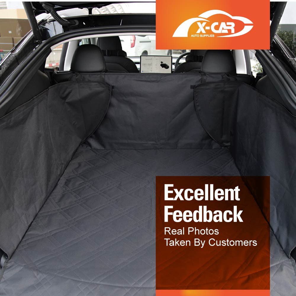Tesla Model Y 2022-2025 Rear Trunk Cargo Liner Pet Dog Mat Rear Seat Back Cover Waterproof Non-Slip