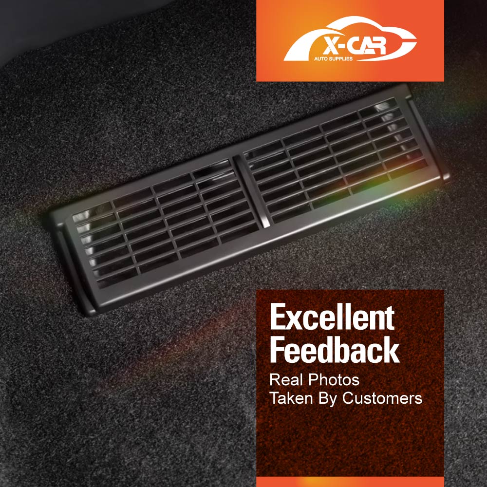 Tesla Model Y 2022-2025 Backseat Rear Under Seat Air Conditioning Outlet Vent Cover Flow Grille Protector Set of 2