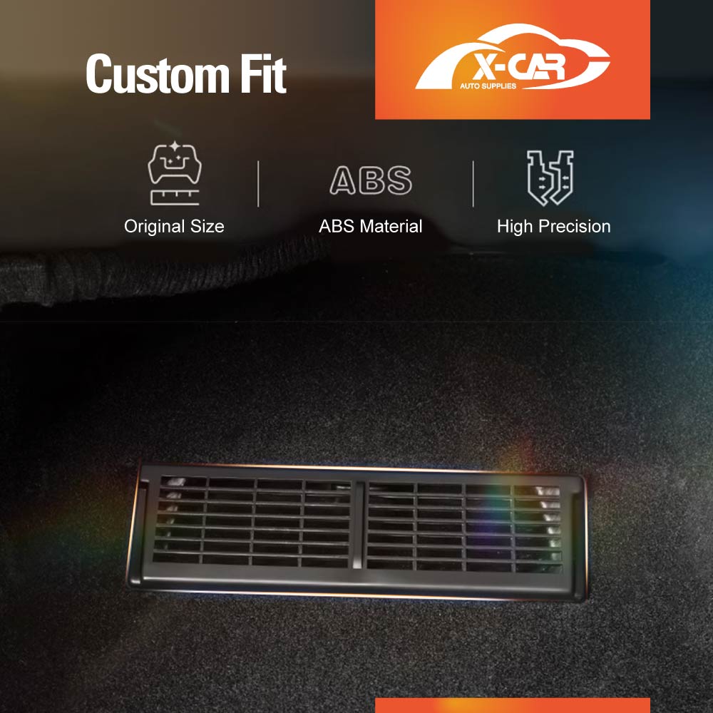 Tesla Model Y 2022-2025 Backseat Rear Under Seat Air Conditioning Outlet Vent Cover Flow Grille Protector Set of 2