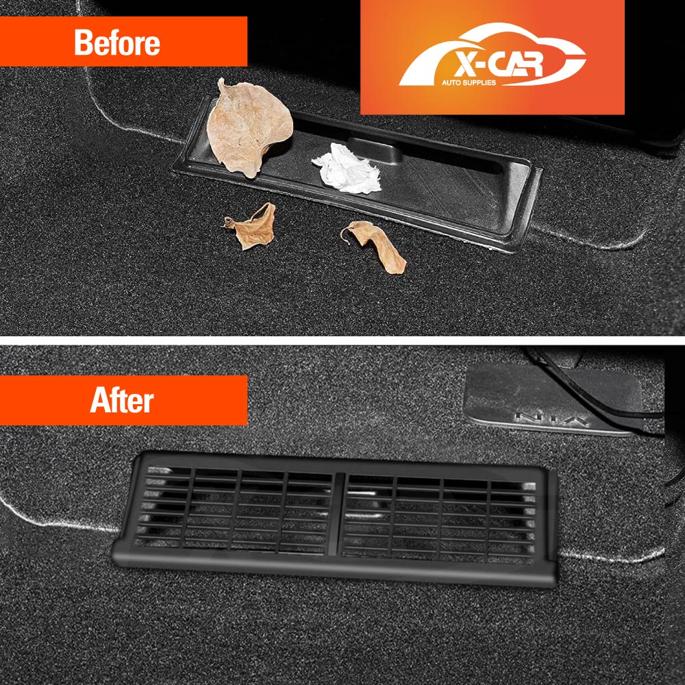 Tesla Model Y 2022-2025 Backseat Rear Under Seat Air Conditioning Outlet Vent Cover Flow Grille Protector Set of 2