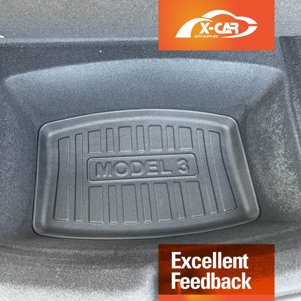 Tesla Model 3 Highland 2023-2025 All-Weather Front Trunk Rear Boot Rear Well Toolbox Floor Mats Interior Boot Liners Set Cover Luggage Tray