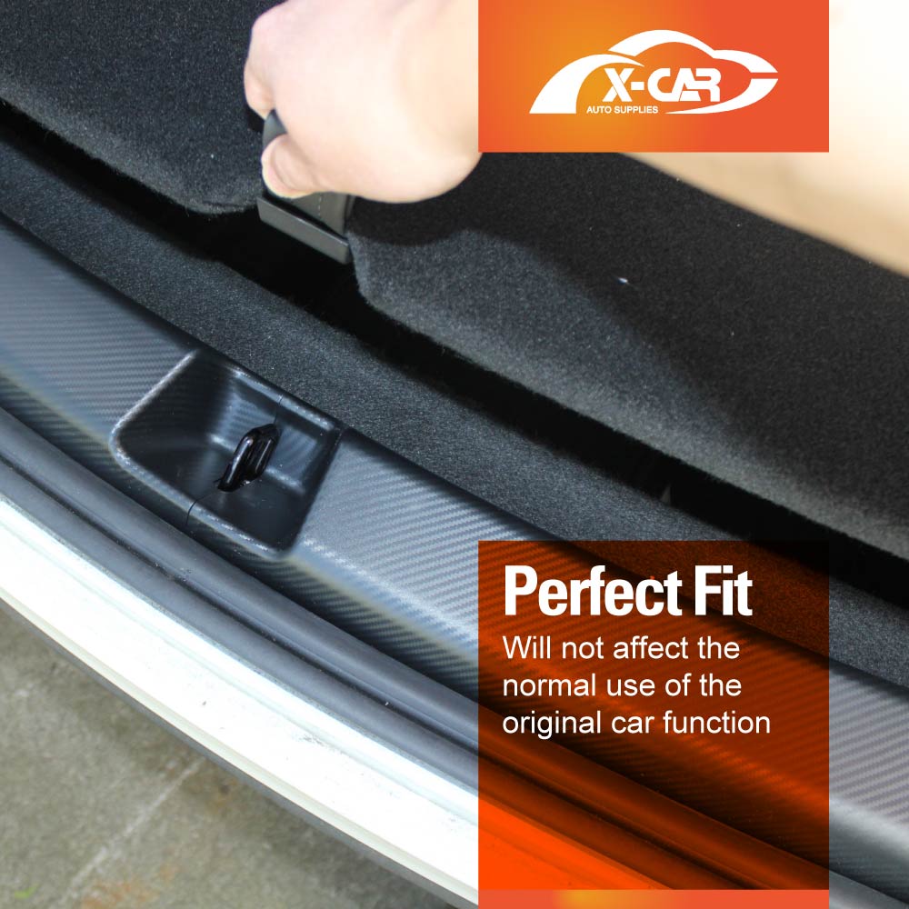 Tesla Model Y 2022-2025 Rear Bumper Guard Trunk Protector Cover Carbon Fiber Style Protection Accessories