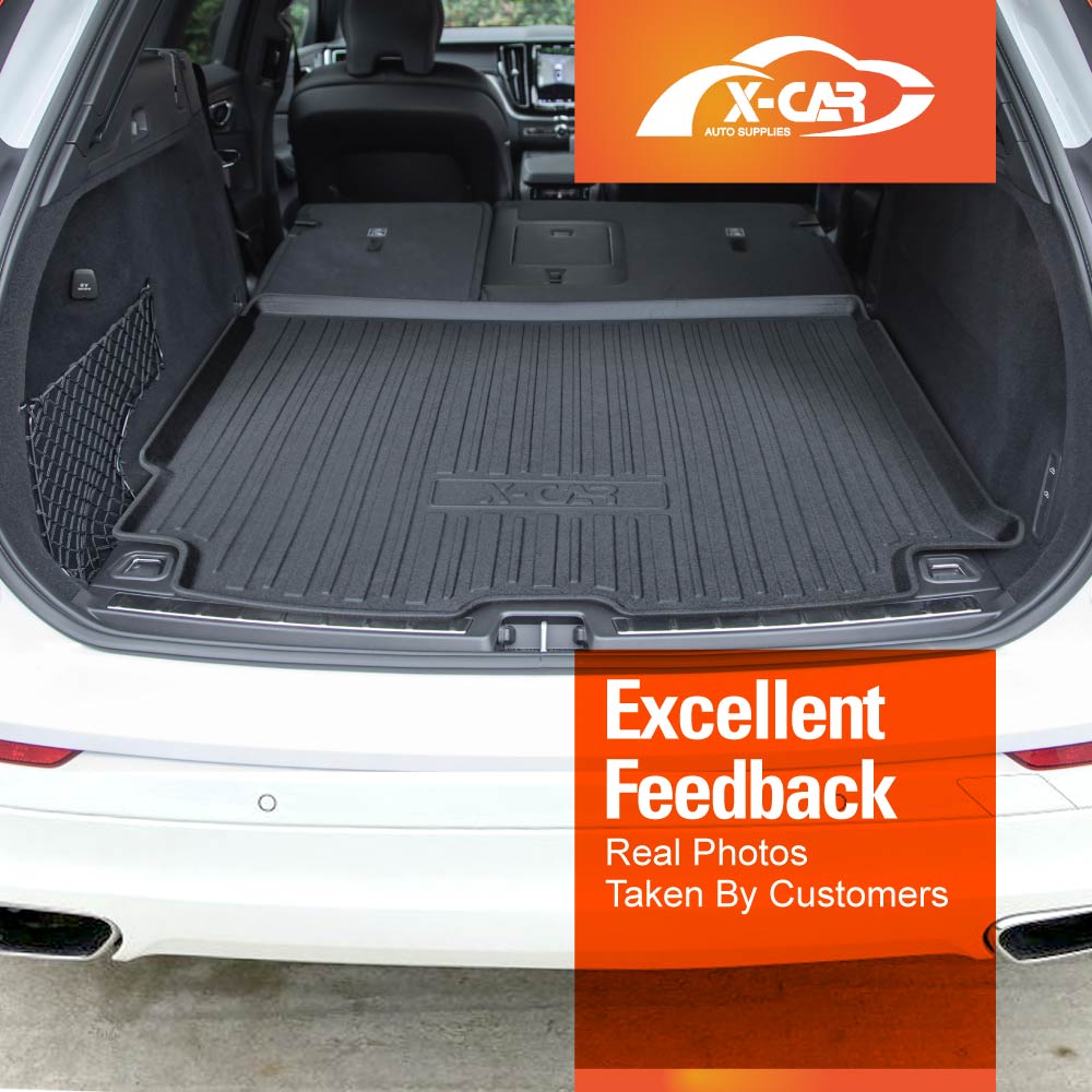 3D Moulded Heavy Duty Waterproof Cargo Rubber Mat Boot Liner Luggage Tray Fit for Volvo SUV XC60 2017-Onwards