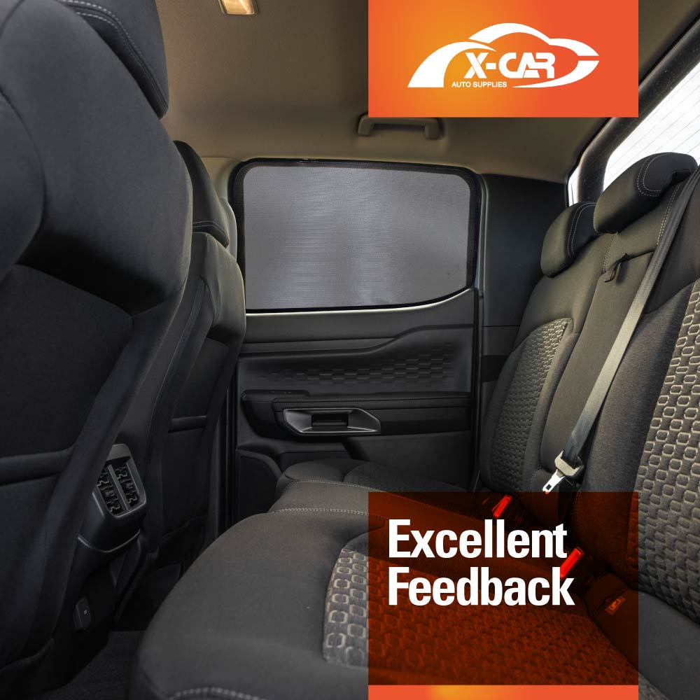 Window Sun Shades for Ford Next-Gen Ranger 2022-2025 Car Custom Rear Windscreen Shade Sun Blind Mesh