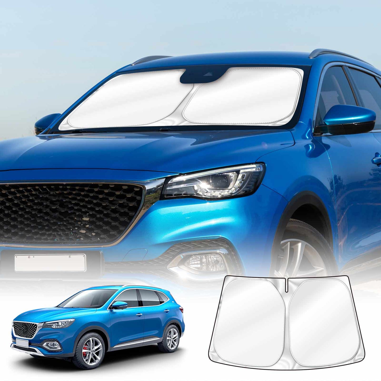 WindScreen Sun Shade for MG HS 2019-2024 Blocks UV Rays Foldable Custom Wind Screen Sun Visor Protector