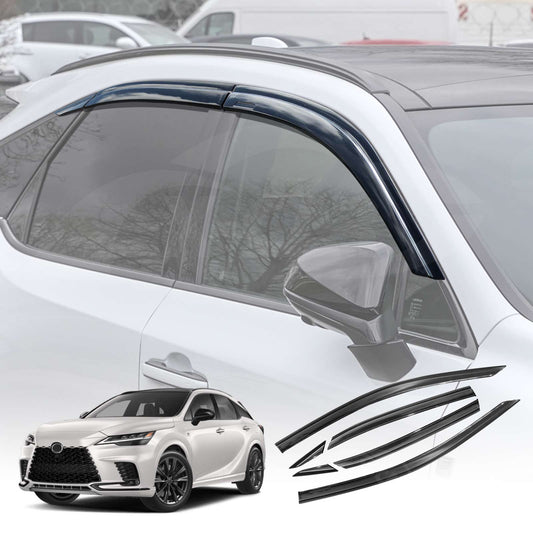 Weathershields for Lexus RX RX350 RX500 2022-Onwards Car Weather Shields Wind Deflectors Window Sun Visor 6 Pcs