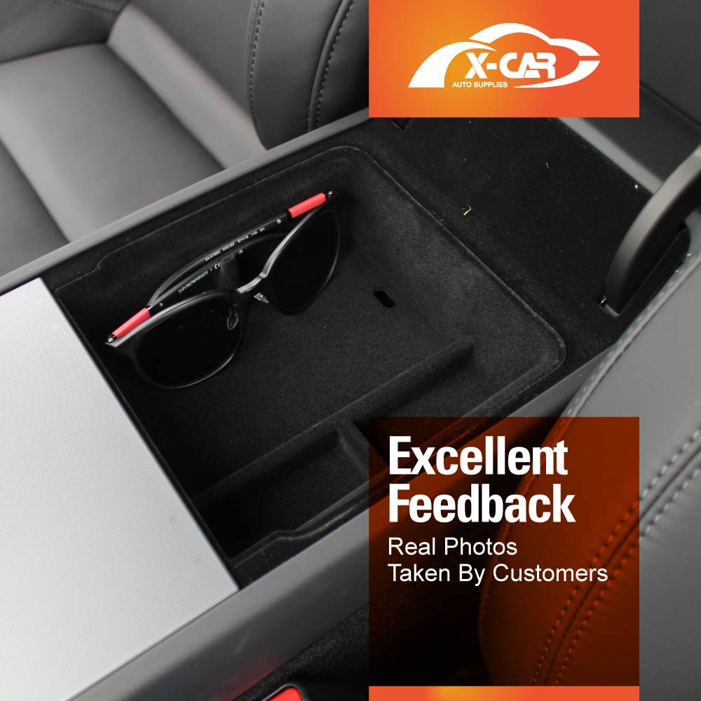 Tesla Model 3 Highland Centre Console Mid Organizer Tray with Flocking liner 2023-2025