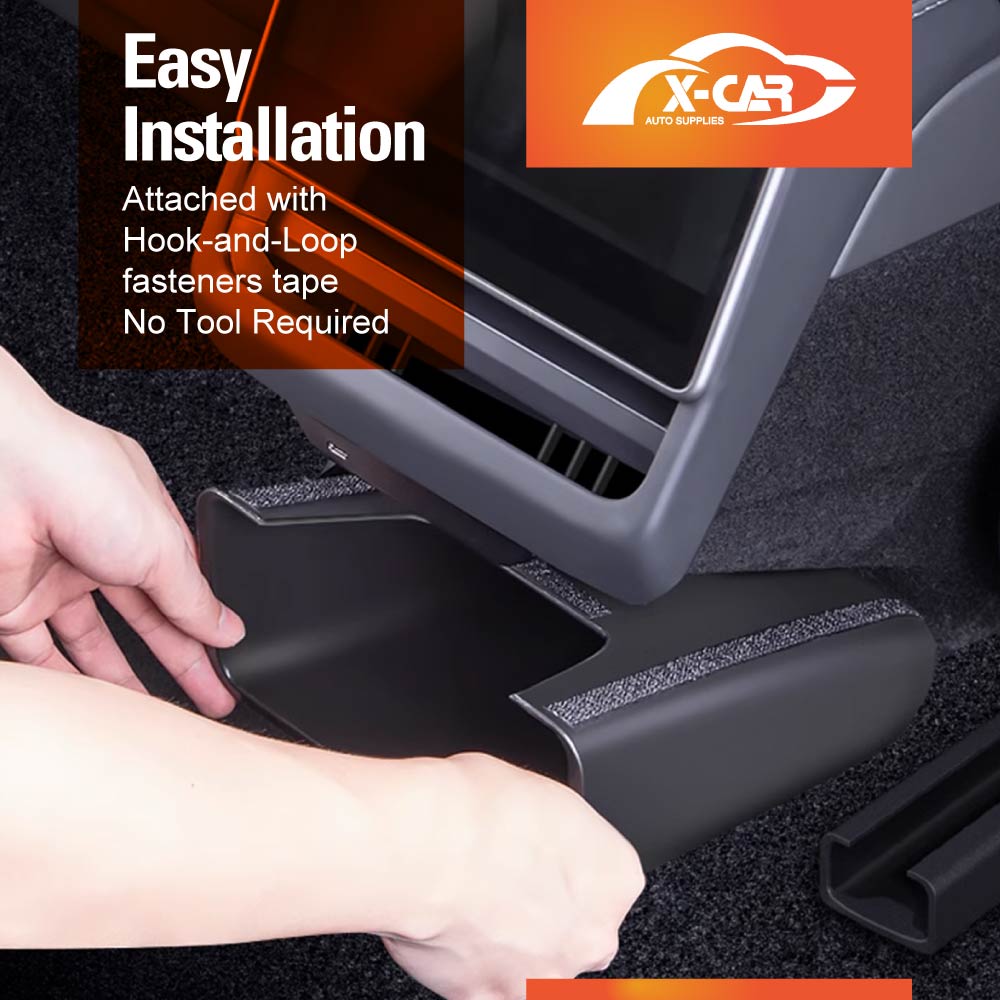 Rear Bin with Magnetic Lid for Tesla Model Y L 6-Seat 2026-Onwards Premium ABS Trash Can Interior Car Organizer Accessories