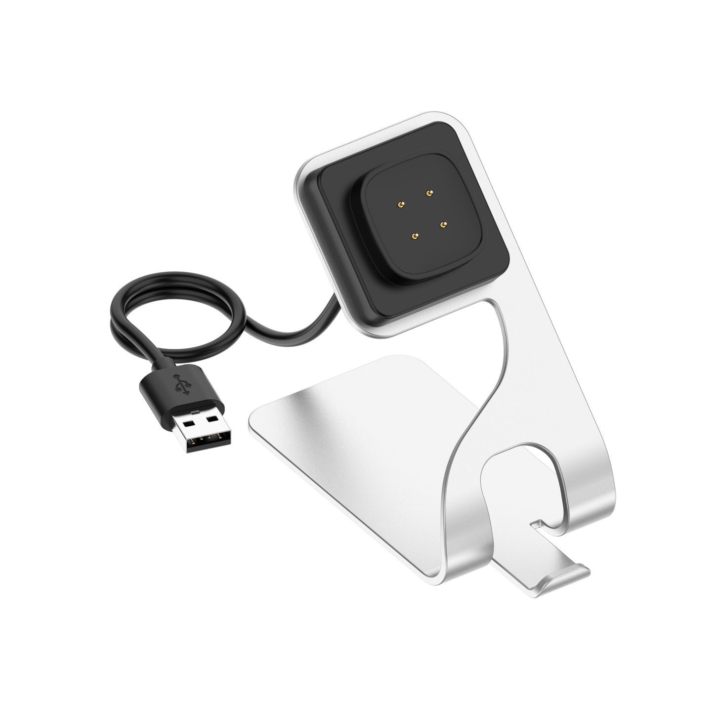 Aluminium Wireless Charger Stand Cradle for Fitbit Versa 3/Sense Smartwatch