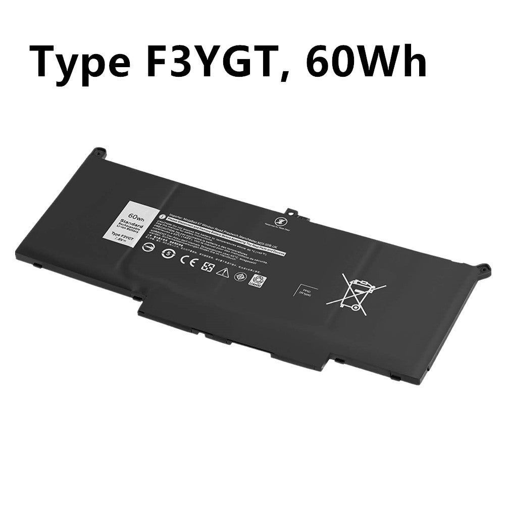 Replacement Battery for Dell Latitude 7490 7480 7390 7380 7290 7280 Laptop, Fit Part F3YGT