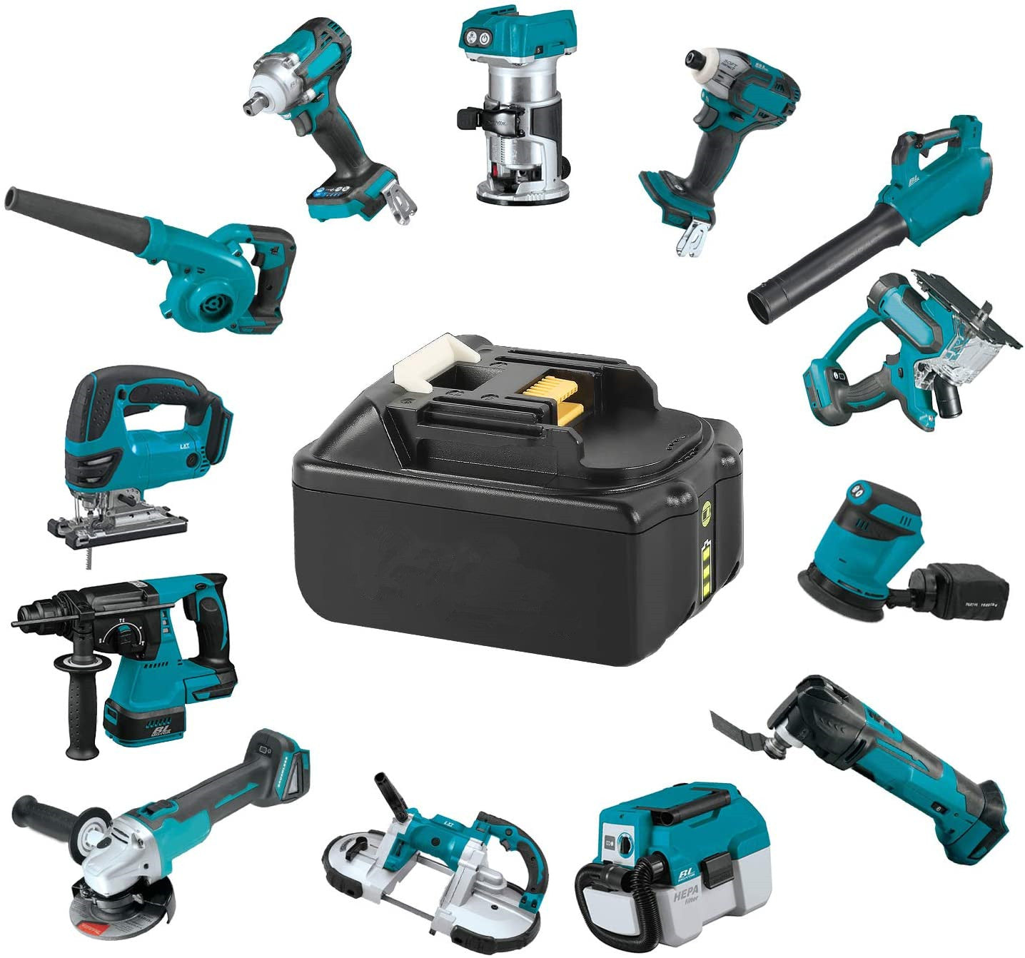 Replacement Battery for Makita 18V Cordless Power Tools BL1815B BL1830B BL1835B BL1840B BL1845B BL1850B BL1860B LXT