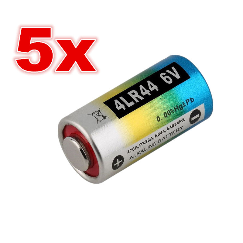5x 4LR44 PX28A,A544,4LR44,K28A,V34PX,7H34,4A76,4NZ13,V4034PX,L1325,4G13,4034PX,PX28AB,6V Alkaline Battery for Citronella Spray Stop Barking Dog Collar