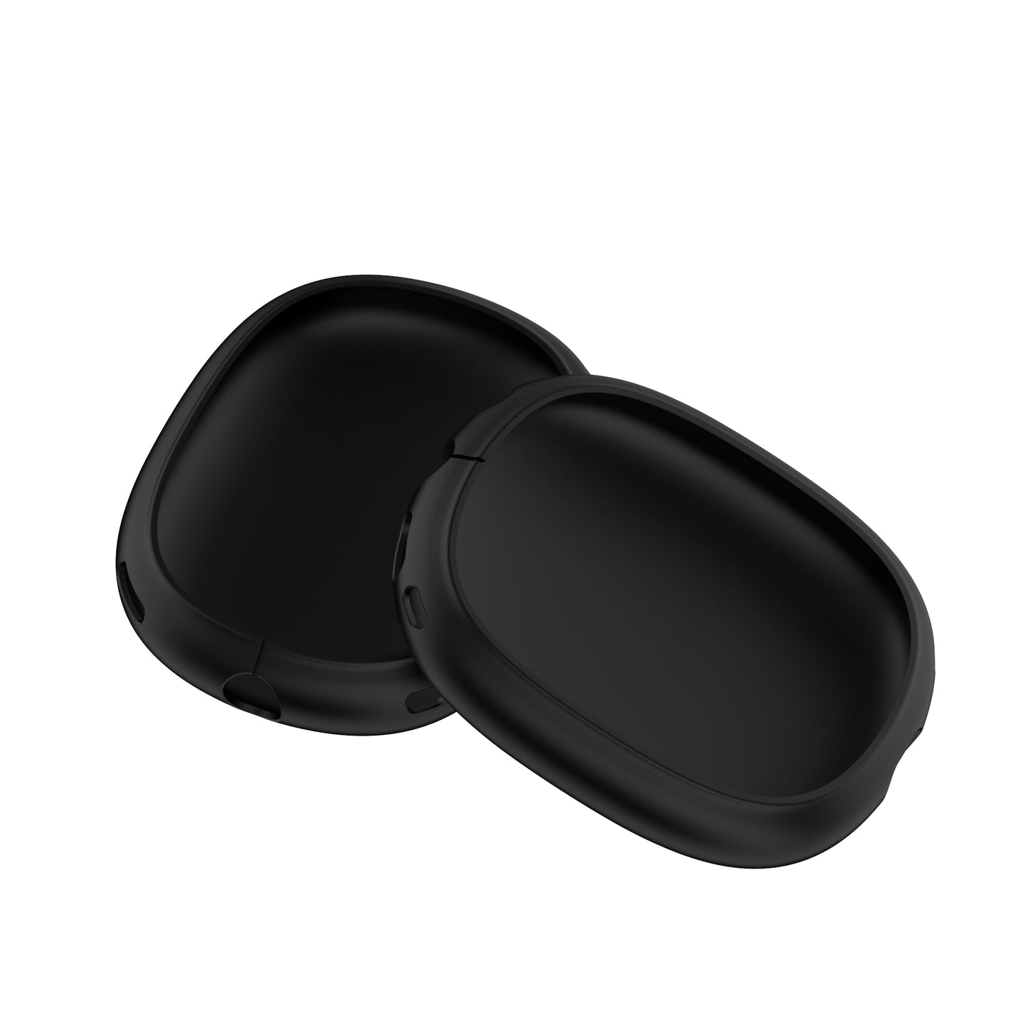 Black Silicone Case Compatible with Apple AirPods Max Headphone Shockproof Protector Anti-slip Shatter-Resistant Protective Frame Full Cover