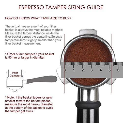 51mm Espresso Tamper & Distributor, Dual Head Coffee Leveler Fits 51mm Delonghi Portafilter, Adjustable Depth-Professional Espresso Hand Tampers