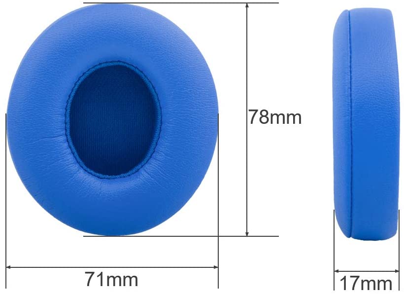 Blue Replacement Cushions Ear Pads for Beats Dr Dre Solo 2.0 3.0 Wireless Headphone