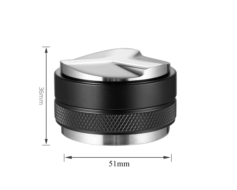 51mm Espresso Tamper & Distributor, Dual Head Coffee Leveler Fits 51mm Delonghi Portafilter, Adjustable Depth-Professional Espresso Hand Tampers