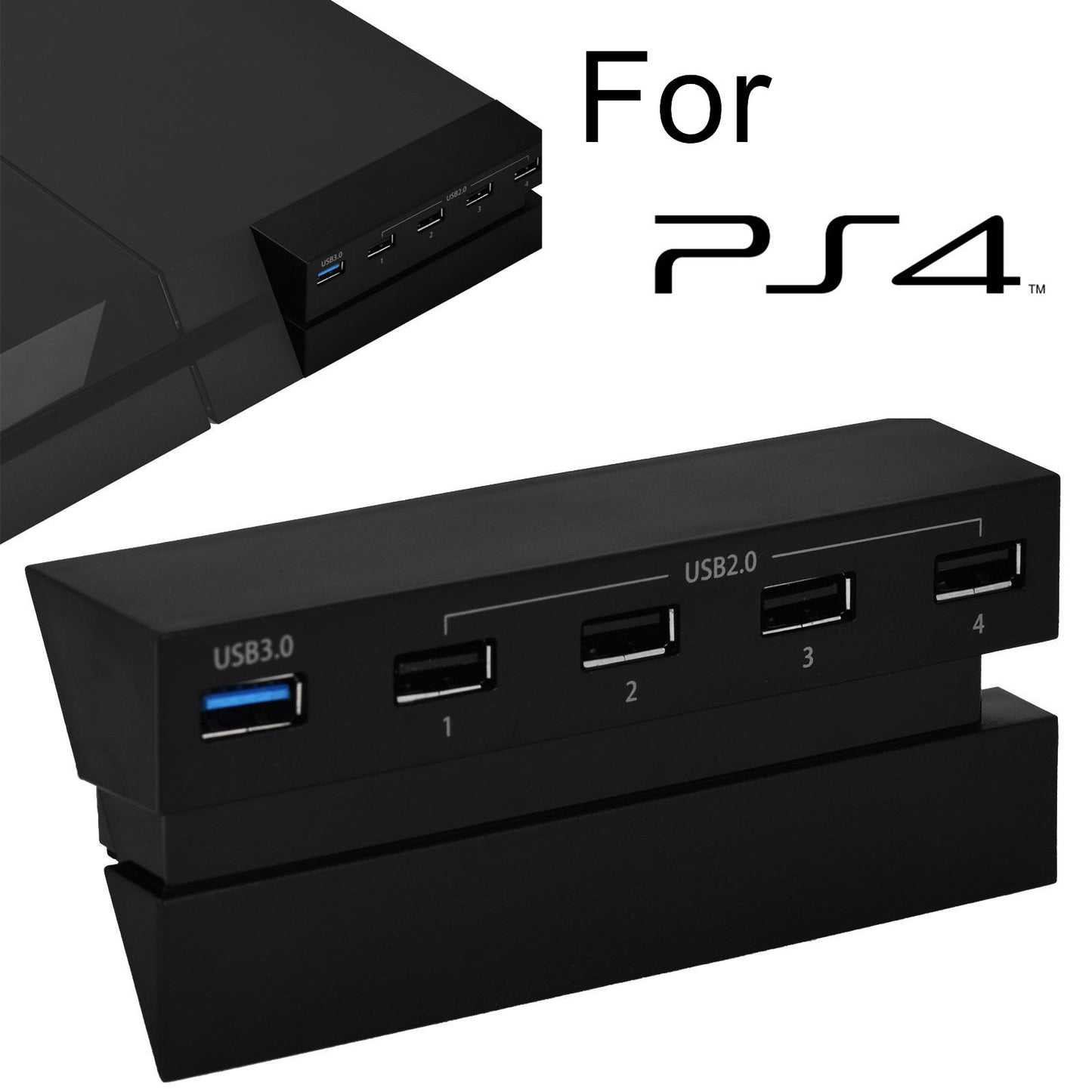 5 Ports Hub USB 3.0 Adapter Connector High Speed for Sony PlayStation 4 PS4