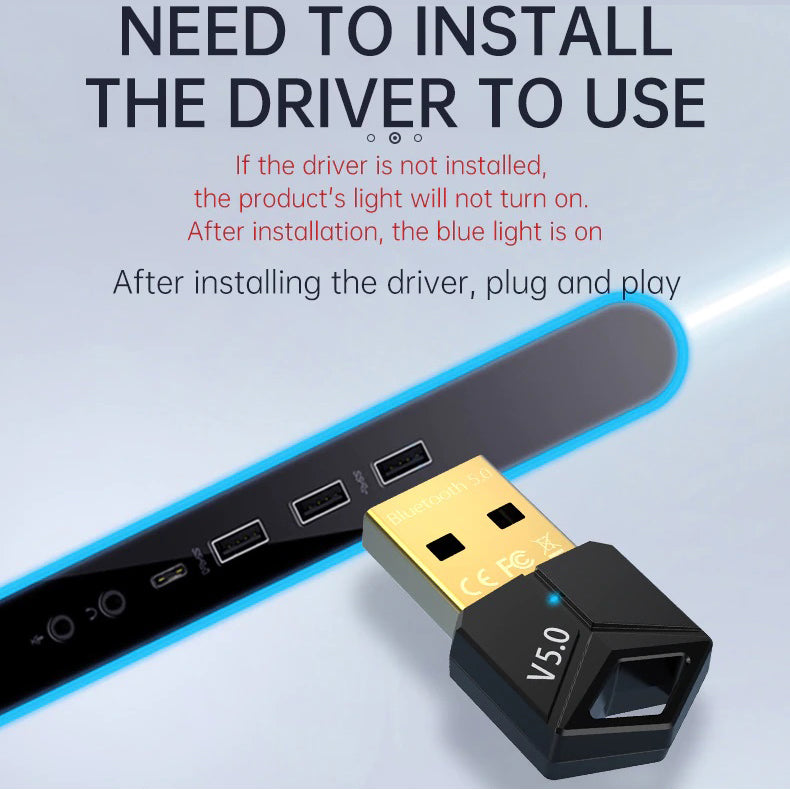 USB Bluetooth 5.0 Transmitter Receiver Dongle Audio Music Wireless Adapter For PC Computer Laptop