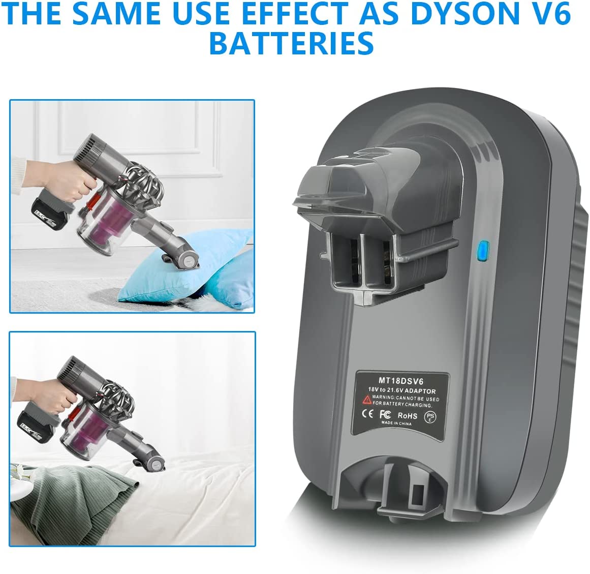 Battery Adapter Convert for Makita 18V-20V Battery to Dyson V6 Series Vacuum
