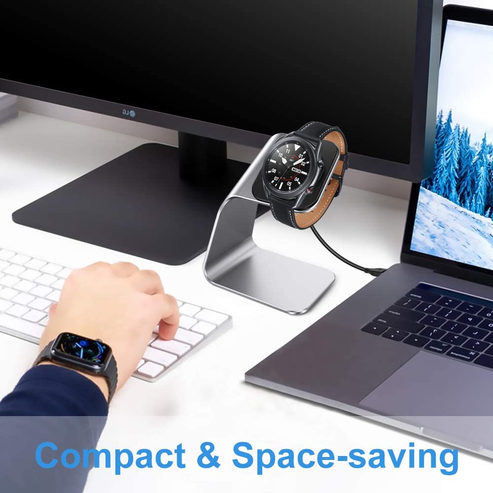 Aluminium Grey Wireless Charger Stand for Samsung Galaxy Watch 3 41mm