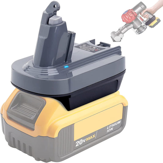 Battery Adapter Convert for Dewalt Milwaukee 18V-20V Battery to Dyson V6 Series Vacuum