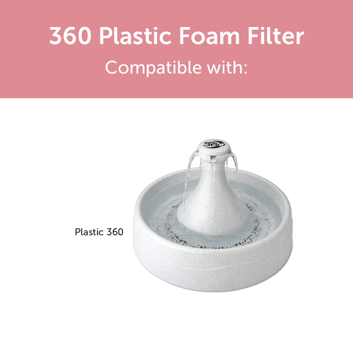 4x Replacement Pre-Filters Filter Foam for Petsafe Drinkwell 360 Plastic Pet Water Fountains