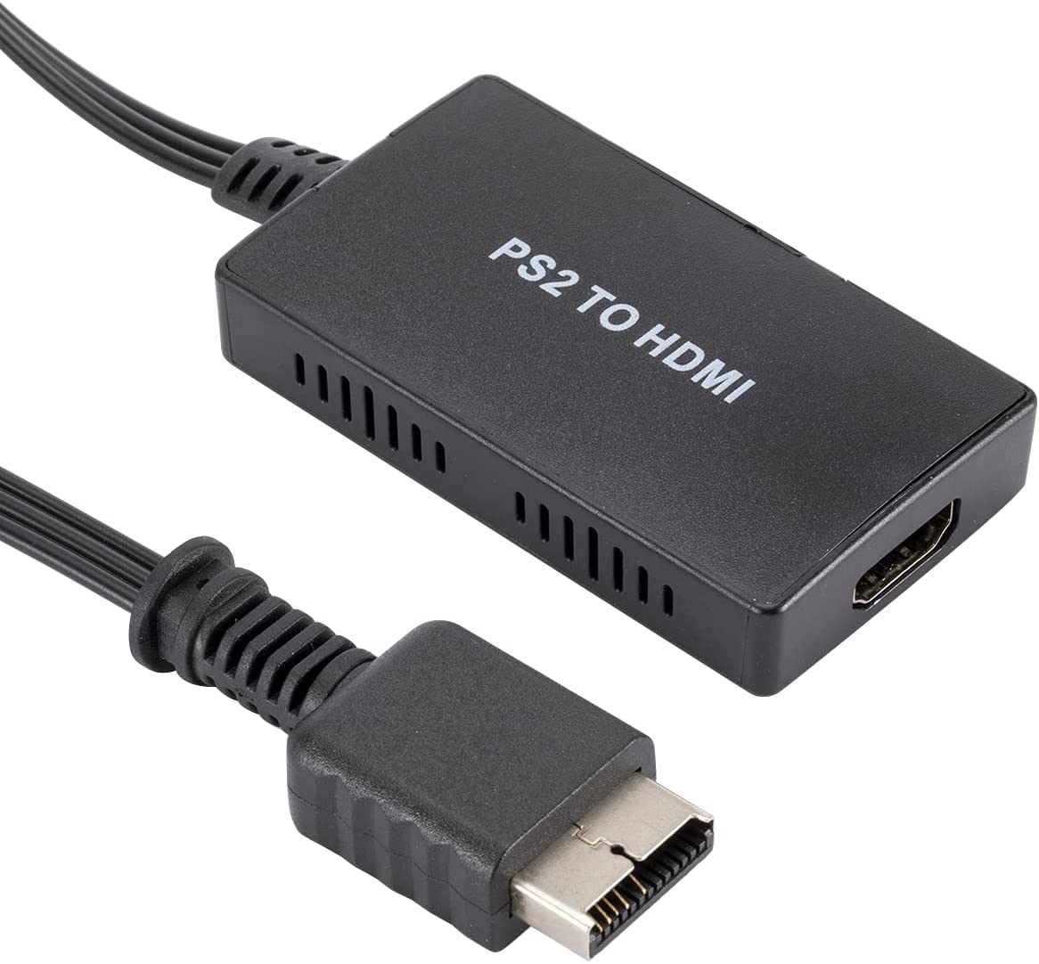 PS2 to HDMI Converter Adapter, 720P / 1080P Suitable for Playstation 2 HDTV HDMI Display Supports All PS2 Display Modes
