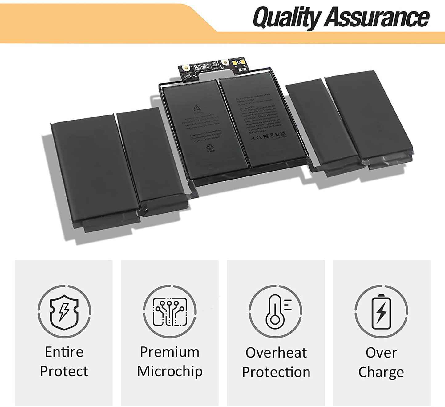 Replacement A1964 Battery for Apple MacBook Pro 13-Inch with Touch Bar 2018-2019 Model A1989