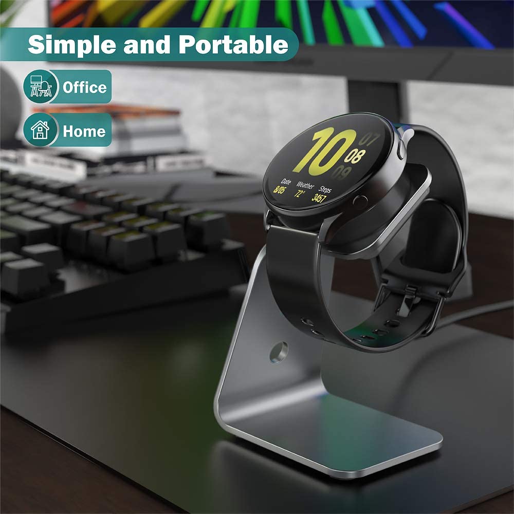 Aluminium Grey Wireless Charger Stand for Samsung Galaxy Watch 3 41mm