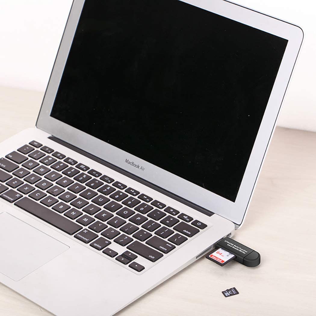 USB Card Reader Micro USB OTG Adapter SD/Micro SD Card Reader with Standard USB & Micro USB for Smartphones/Tablets