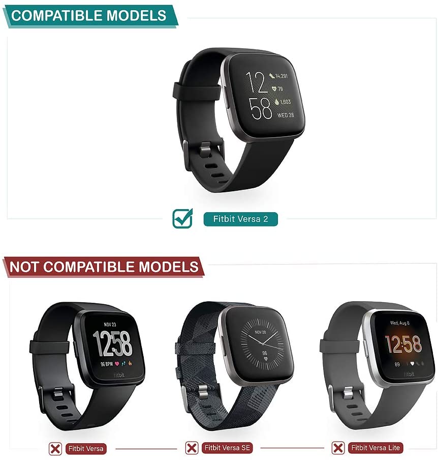 Aluminium USB Charger Charging Stand Dock Cradle Holder for Fitbit Versa 2 Smart Watch