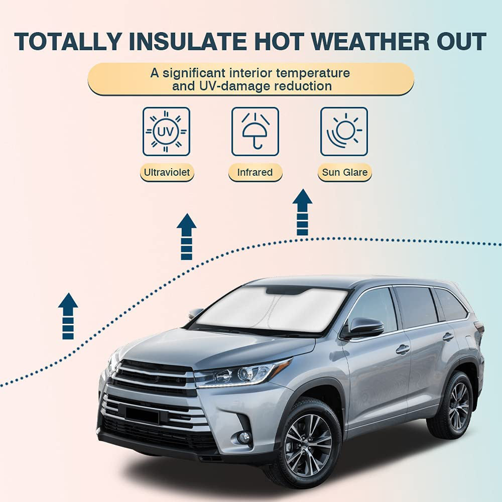 WindScreen Sun Shade for Toyota Kluger 2014-2021 Blocks UV Rays Sun Visor Protector Foldable Sunshade