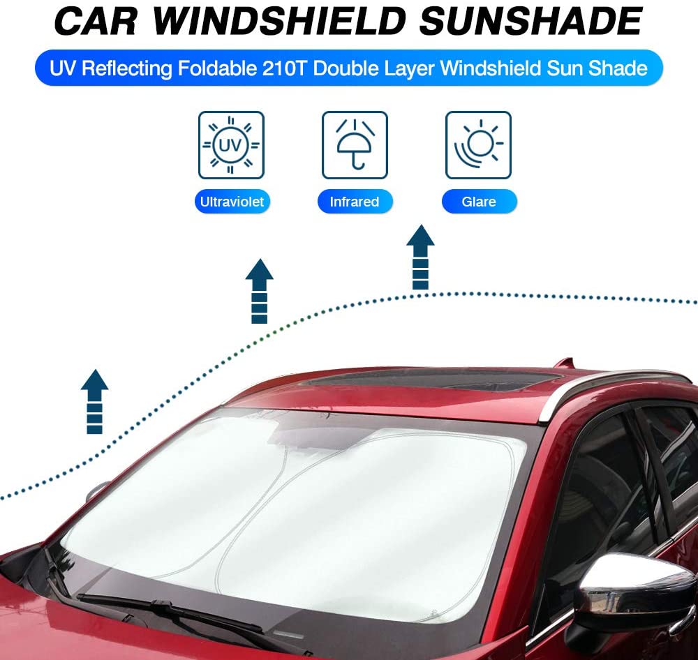 WindScreen Sun Shade for Mazda CX-8 CX8 SUV 2018 2019 2020 2021 2022 2023 2024 Blocks UV Rays Foldable Custom Sun Visor Protector