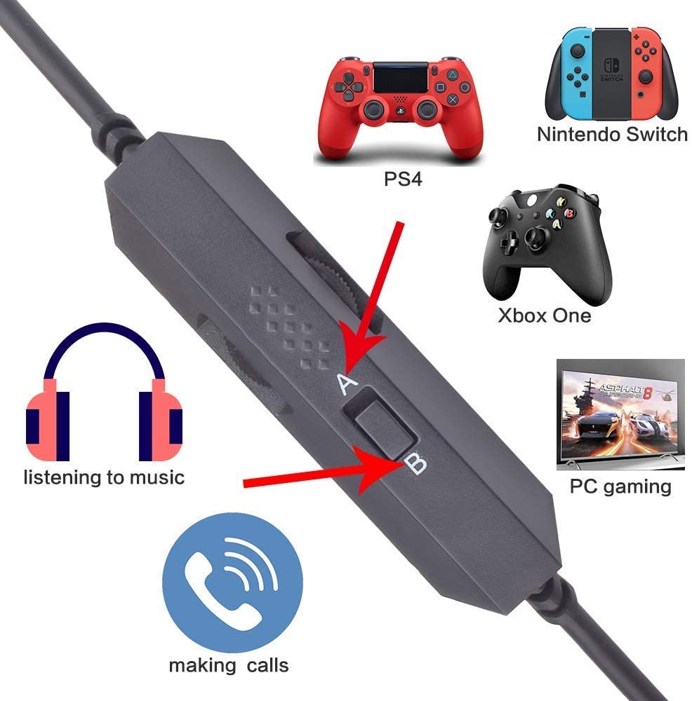 A10 A40 Headsets Cord Replace Inline Mute & Mic Volume Control Audio Cable For Astro A10 A30 A40 A50 G633 G933 Gaming Headphones