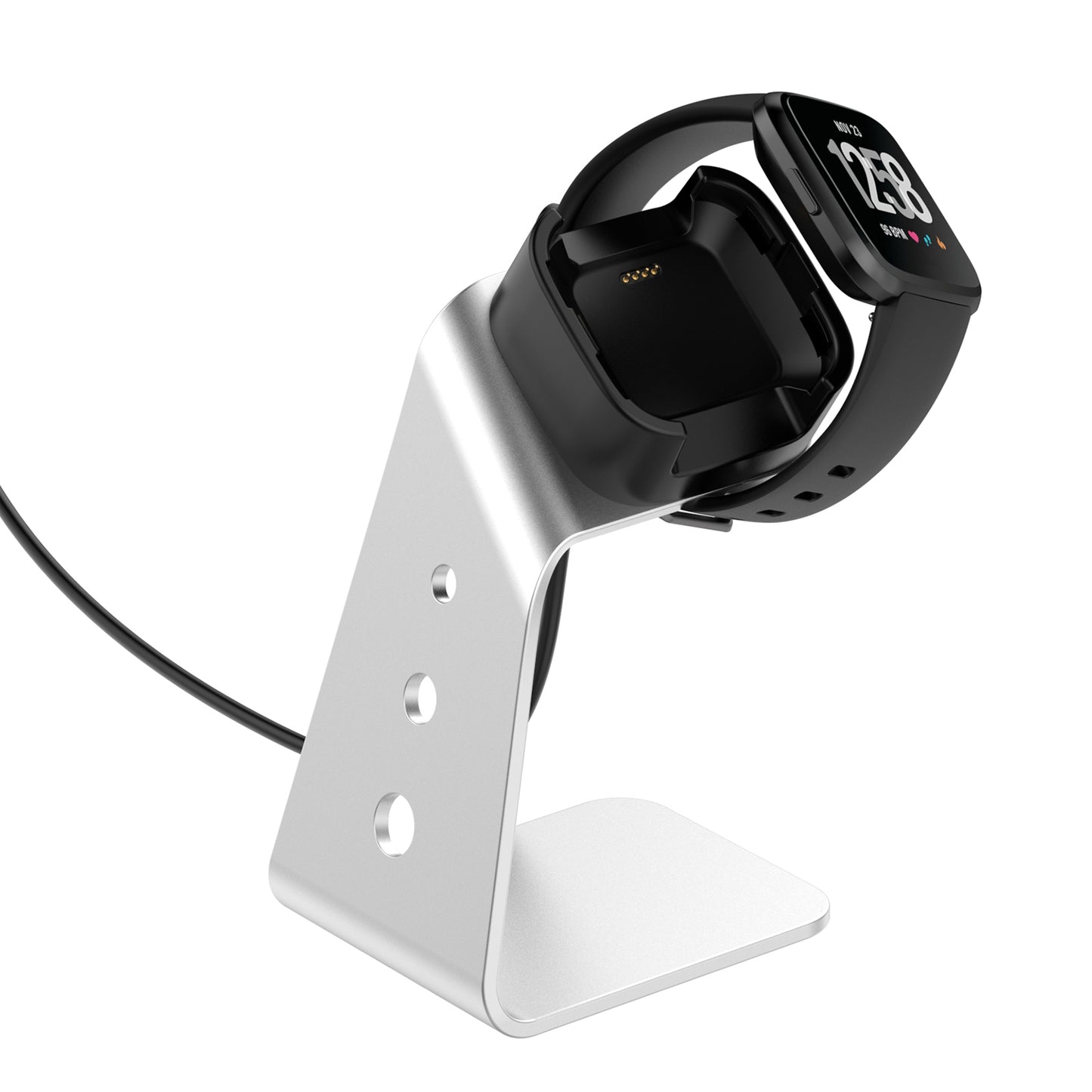 Aluminium USB Charger Charging Stand Dock Cradle for Fitbit Versa & Versa Lite & FB505 Smart Watch